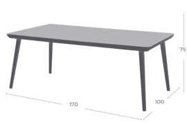 Hartman Sophie Studio HPL Tuintafel Xerix 170x100cm