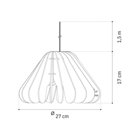 Tjalle en Jasper Hood hanglamp Naturel