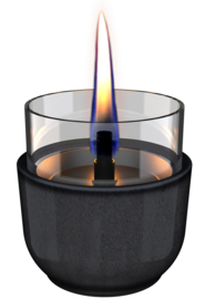 Tenderflame Violet 8 Reactive Glaze Tafelvuur  - zwart