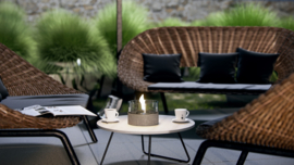 Tenderflame Café 18 Tafelvuur - concrete - keramiek