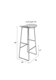 Barkruk Tangle Hoog Naturel