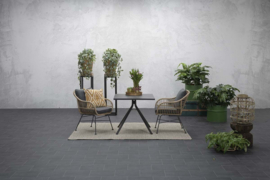 Garden Impressions Rimini tuintafel 80x80 cm Zwart