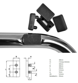 Vloerglijders voor Buisframestoelen (set van 4)