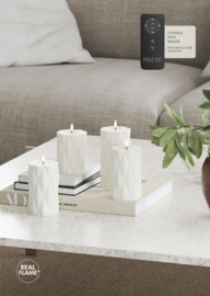 Deluxe Homeart LED Harlequin Kaars met Real Flame - vele kleuren