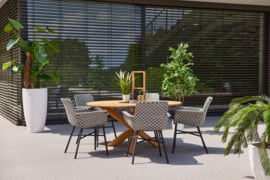 Hartman Athene Dining Tuinstoel Wit-Zwart