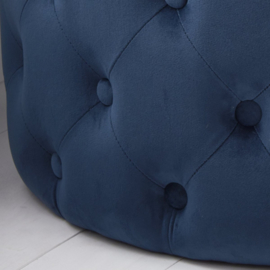 Mistique Blue Tufted Velvet Poef