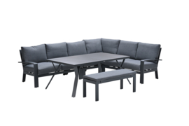 Garden Impressions Rondo Loungeset - 5-persoons - Donkergrijs