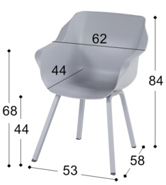 Hartman Sophie Element Dining Tuinstoel Misty Grey