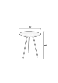 Bijzettafel Frost Koper