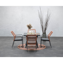 Garden Impressions Dido dining fauteuil roodbruin