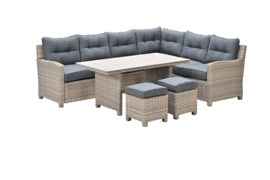 Garden Impressions Seagull Diningset Rechts - 6-persoons - Grijs