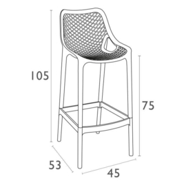 Barkruk Air 75 Groen