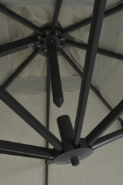 Garden Impressions Hawaii Deluxe parasol - 300x300cm - Lichtgrijs