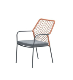 Dido dining fauteuil roodbruin