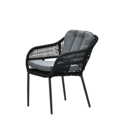 Pescara dining fauteuil zwart