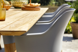 Hartman Sophie Teak Dining Tuinstoel Misty Grey