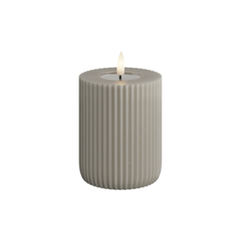 Deluxe Homeart LED Solid Stripe Kaars met Real Flame - vele kleuren