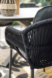 Garden Impressions Pescara dining fauteuil zwart