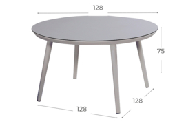 Hartman Sophie Studio HPL Tuintafel Misty Grey Ø128cm