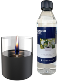 Tenderflame Giftset Lilly 10 Tafelvuur met Tenderfuel - zwart