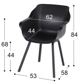 Hartman Sophie Element Dining Tuinstoel Carbon Black