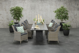 Garden Impressions Viking Granieten Tuintafel 300x100 Donkergrijs