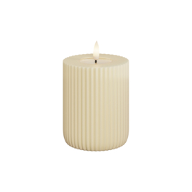 Deluxe Homeart LED Solid Stripe Kaars met Real Flame - vele kleuren