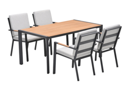 Garden Impressions Felini tuintafel 160x84 cm Zwart