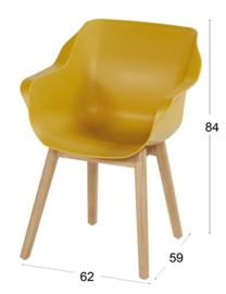 Hartman Sophie Teak Dining Tuinstoel Curry Yellow