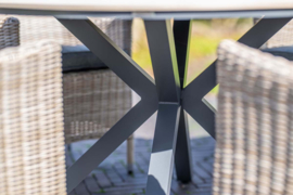 Garden Impressions Edison Tuintafel Ø122 cm Donkergrijs