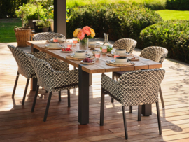 Hartman Kelly Dining Tuinstoel Wit-Zwart