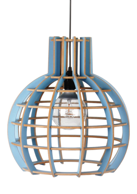 Hanglamp De Lingehof Globe Semi-blauw Ø40