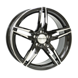 Monaco GP1 Zwart Glans/polish 8X18 5X112 ET45 NB66.5