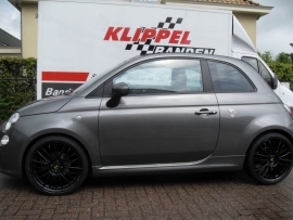 Fiat 500 Met Dotz en 215 35 18 Sailun - Eibach Verlaging