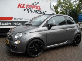 Fiat 500 Met Dotz en 215 35 18 Sailun - Eibach Verlaging