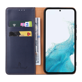 Luxe BookCover Hoes Etui voor Samsung Galaxy A55 -     Blauw