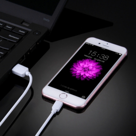 Lightning USB Oplader en Data-kabel voor iPhone  iPad  iPod - 300cm -  Wit