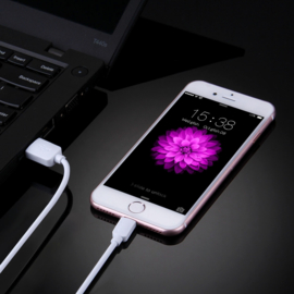 Lightning USB Oplader en Data-kabel voor iPhone iPad iPod - 2m -  Wit
