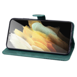 BoekCover Etui Hoes voor Samsung Galaxy S26 ULTRA  -  Groen   -  Vlinder  - Reliëf