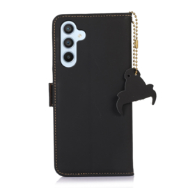 Lederen BoekCover Etui Hoes voor Samsung Galaxy A36  -  A56   -  Zwart