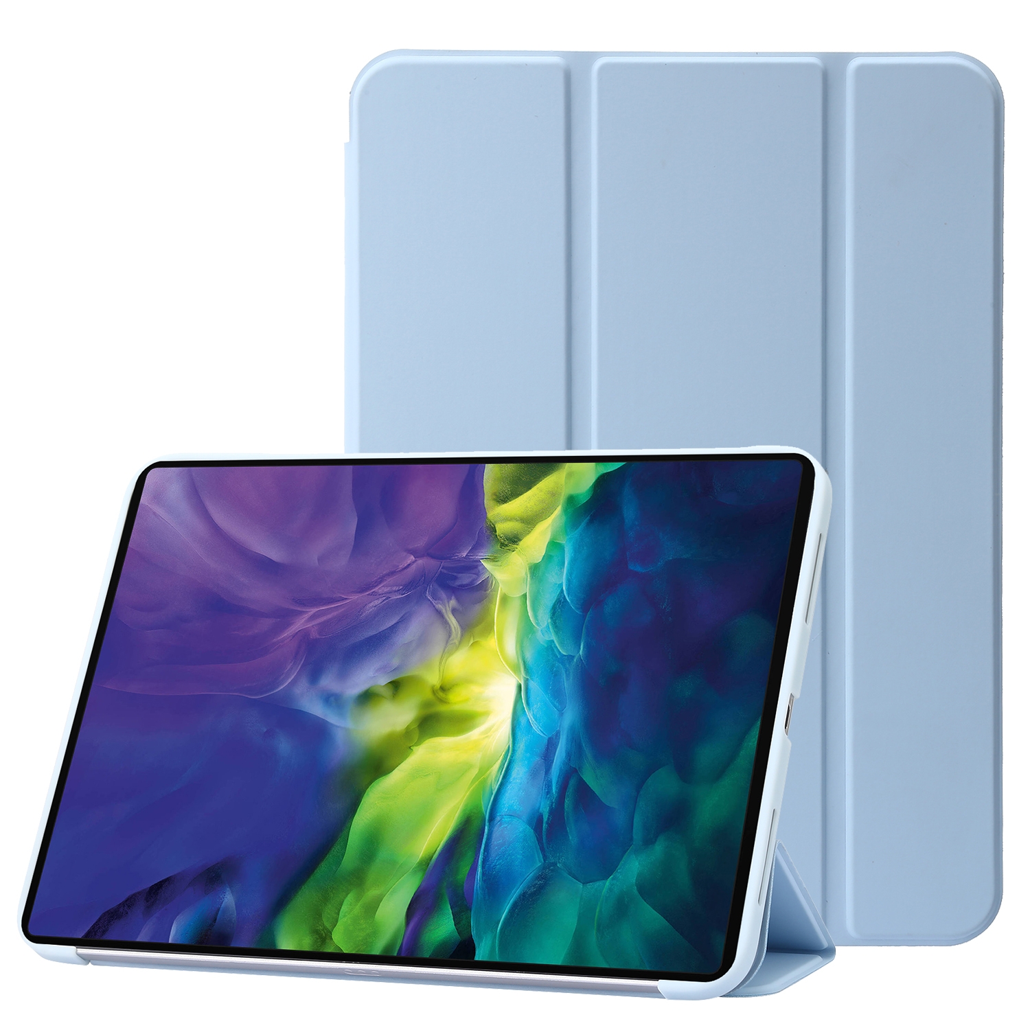 TPU Bescherm-Cover Hoes Map voor Apple iPad 10 - A16 - 10.9 - 2022 - 2025  -  Lichtblauw
