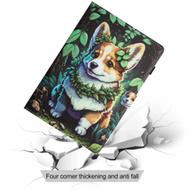 Luxe Bescherm-Etui Hoes Map voor Samsung Galaxy Tab A9 Plus - 11    "Cute Dog"