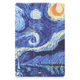 Bescherm-Cover Map Hoes voor Samsung Galaxy Tab A8 10.5  - Van Gogh Sterrenhemel