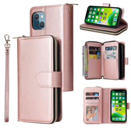 BookCover - 9 Cards - Wallet Etui voor iPhone 13 - iPhone 14  -  Roze