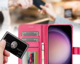 Luxe BoekCover Etui Hoes  voor Samsung Galaxy A16 en A26  -  Roze