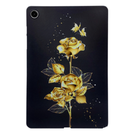 TPU Flex Bescherm- Hoes Cover Skin voor Galaxy Tab A9 PLUS 11  -  Roos -  Zwart