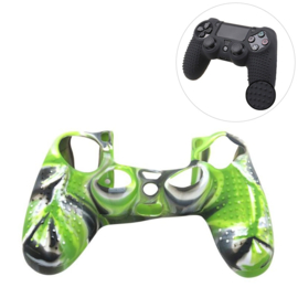 Grip Silicone Hoes / Skin voor Playstation 4 PS4 Controller    Groen  Zwart Wit