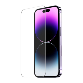 Transparant Hard-Cover Bescherm-Hoes + Screenprotector voor iPhone 16 - Grijs