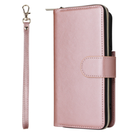 BookCover - 9 Cards - Wallet Etui Hoes voor Samsung S22   - Roze