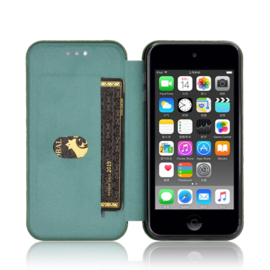 Slim Carbon  Cover Hoes Etui voor iPod Touch      Groen